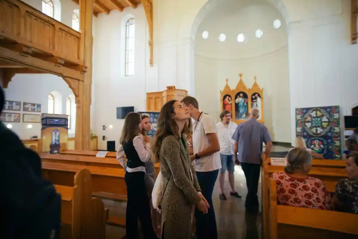 Во время богослужения в евангелическо-лютеранской церкви святой Марии города Саратова. Фото: пресс-служба НМО