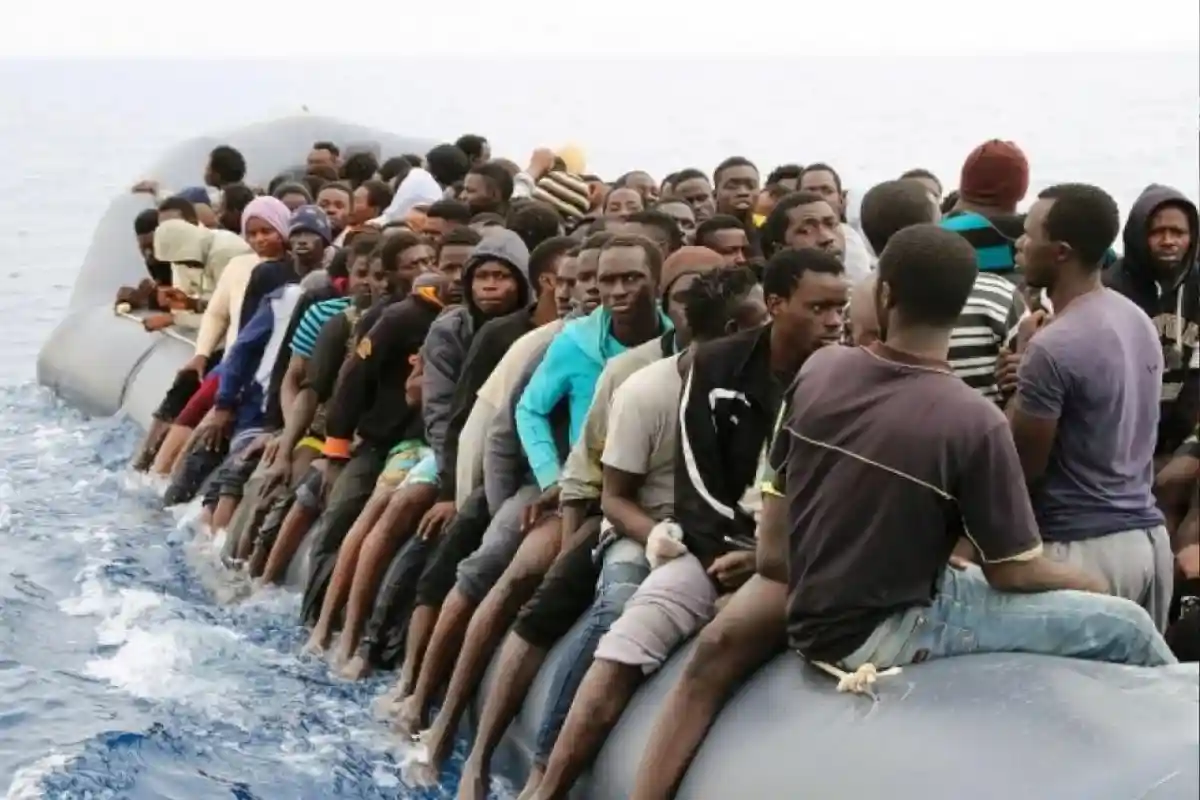 Африканские беженцы. Фото: patsemkin / twitter.com