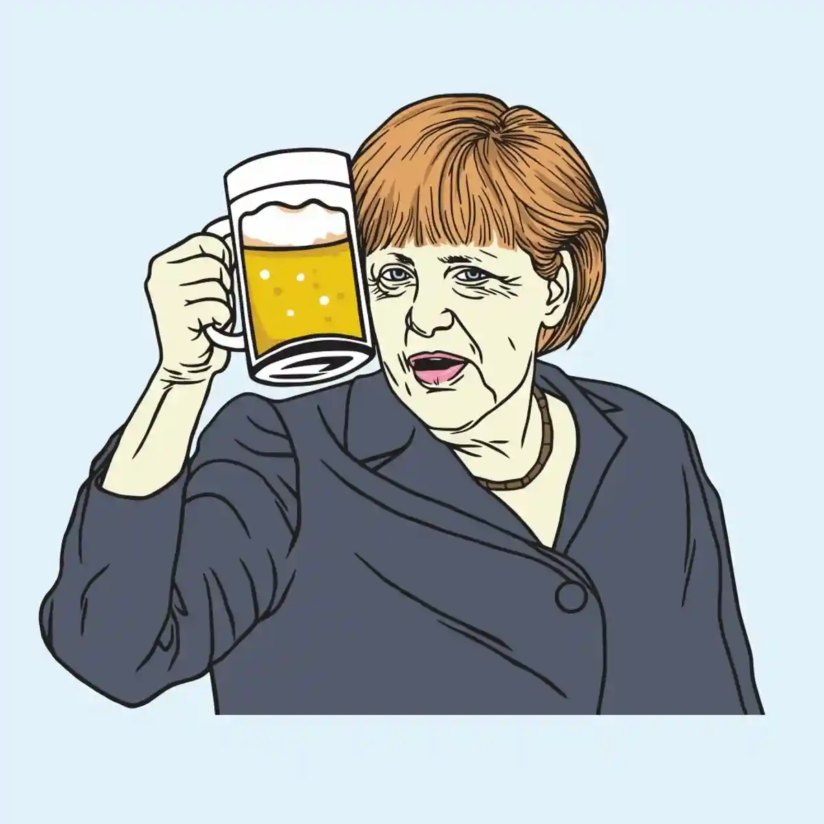 Политики тоже люди: Меркель заметили в пивной в компании Макрона фото 1