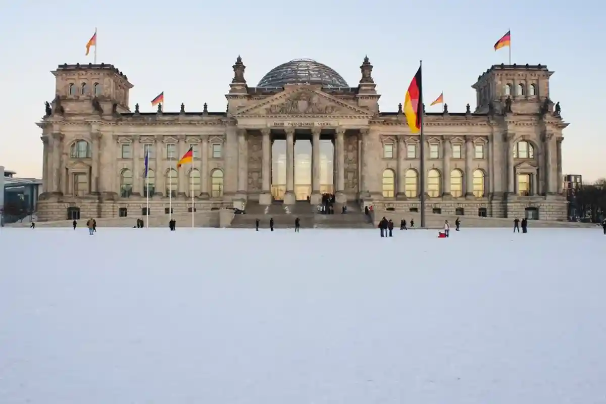 холодная зима в Германии