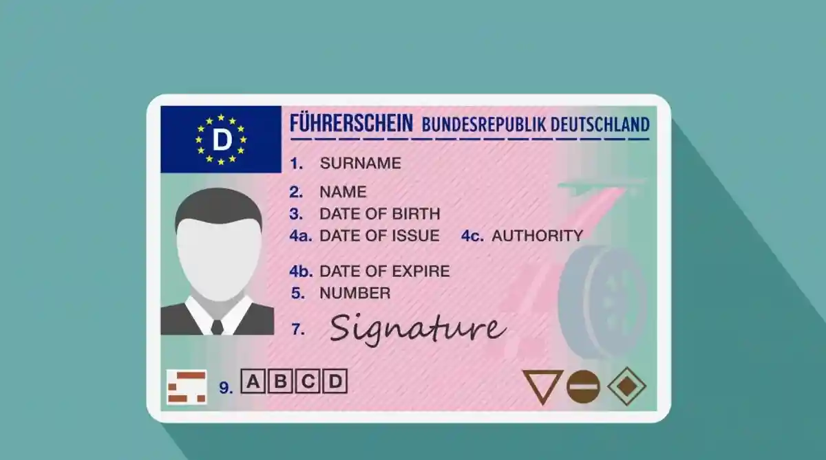 Образец водительских прав в Германии