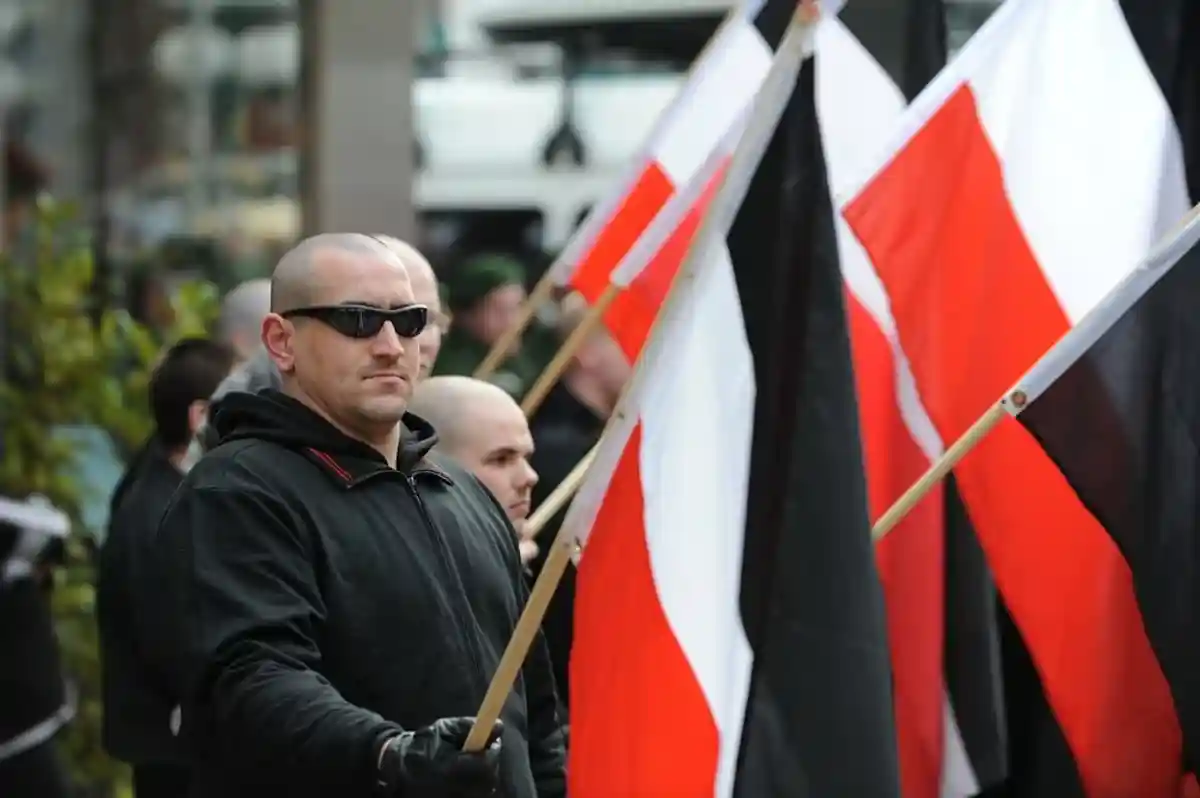 Неонацисты на митинге