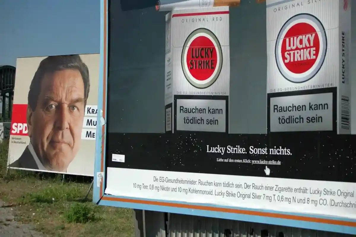 наружная реклама сигарет в Германии