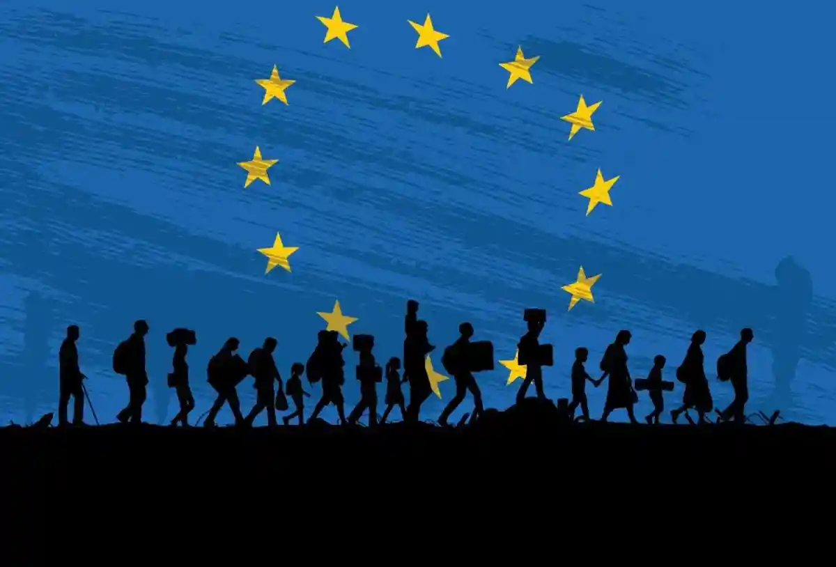 Мигранты и символ ЕС