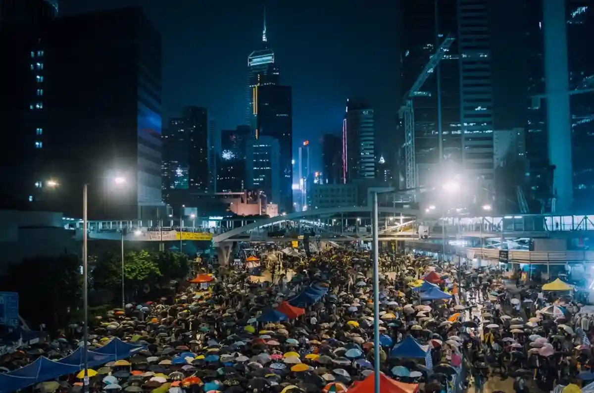Протест в правительственном квартале Гонконга