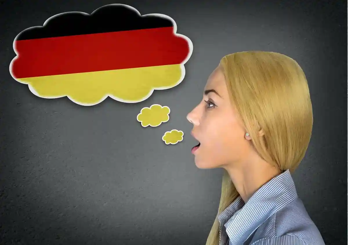 девушка говорит на немецком