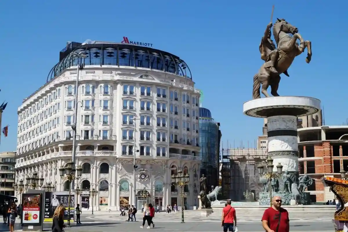 Центр столиці Северной Македонии