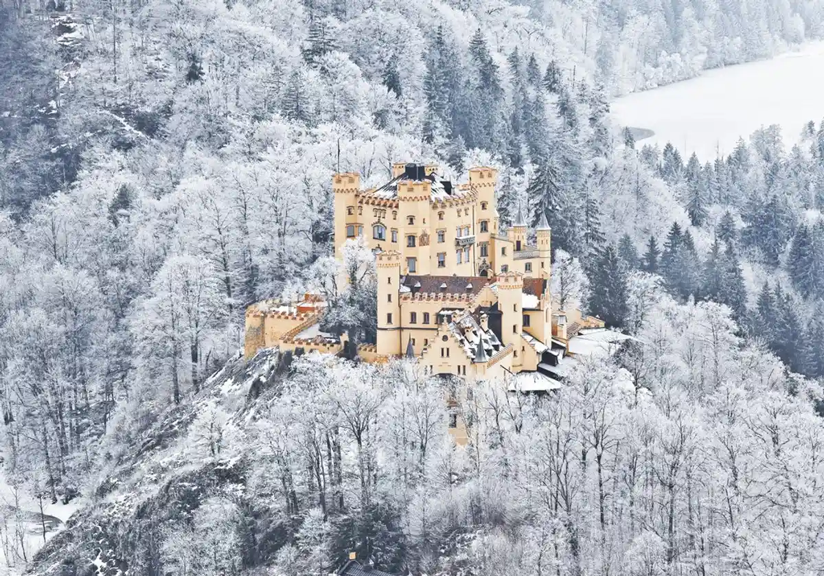 Замок Hohenschwangau зимой. Фото: shutterstock.com