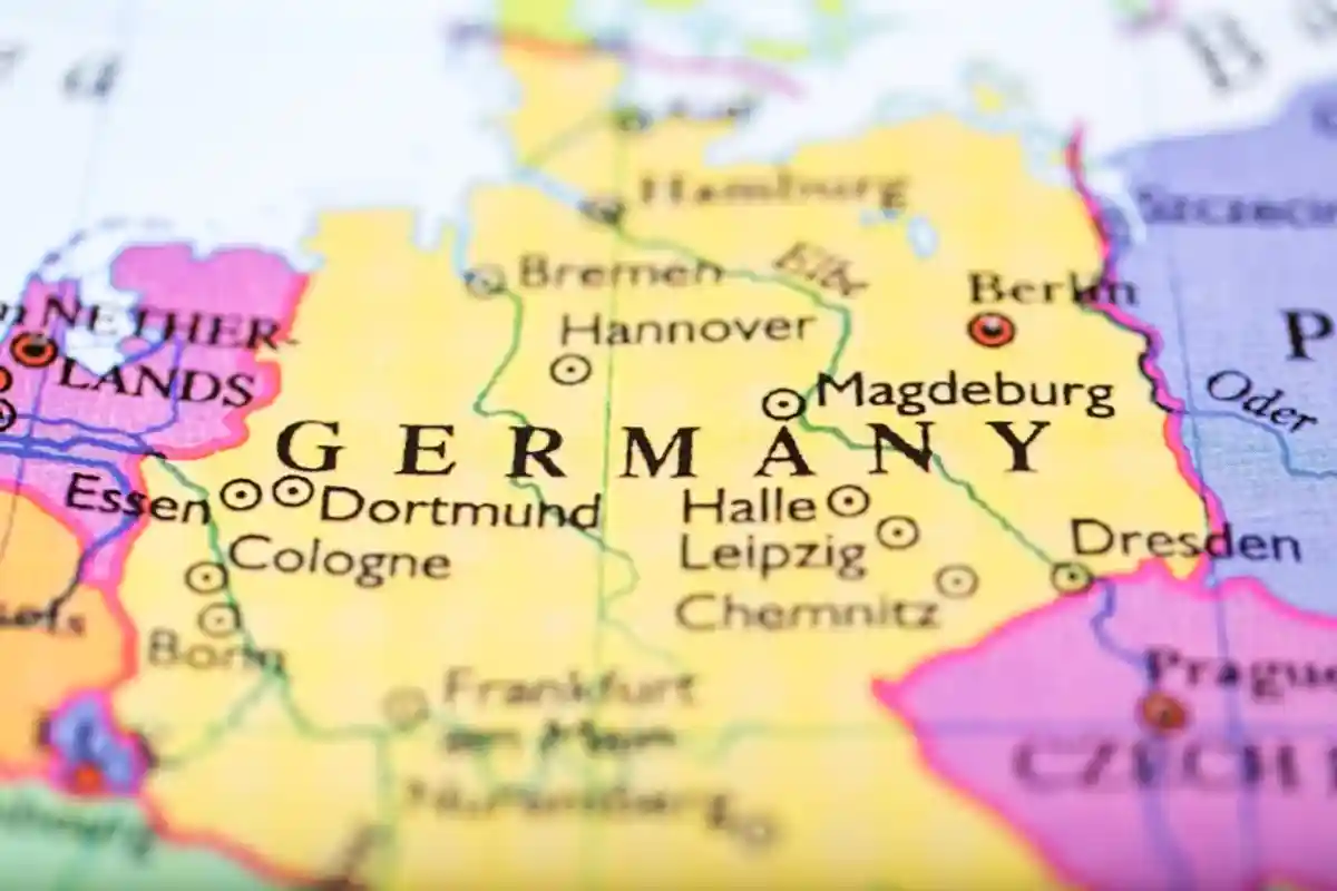 Германия на карте Европы фото