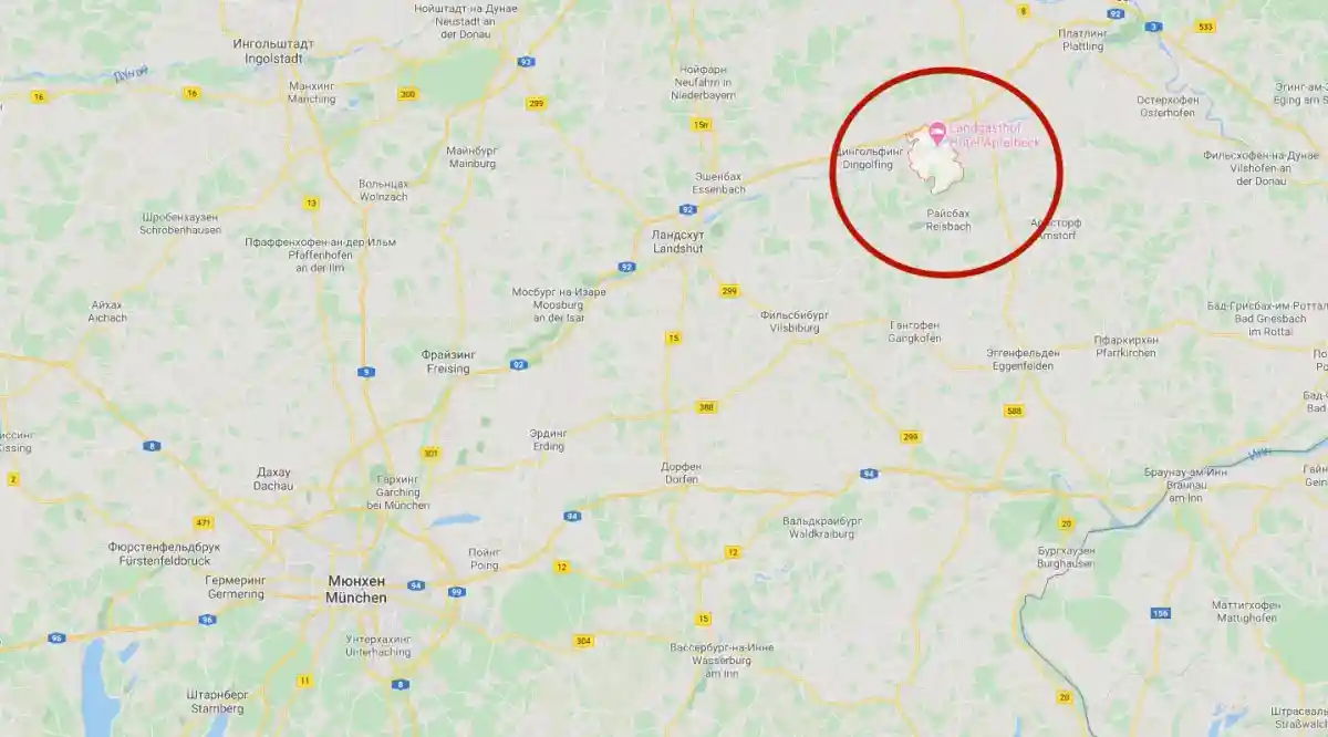 Карта расположения общины Мамминг в Bayern фото