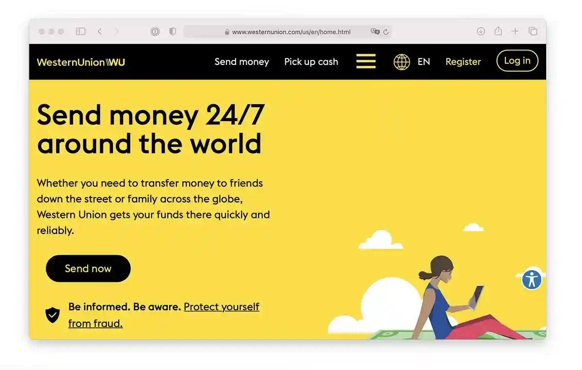 Перевод денег из Германии с помощью Western Union.
