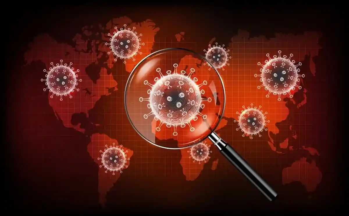 молекула коронавируса на карте мира фото