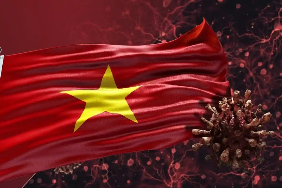 Вьетнамский коронавирус Фото: Автор: Flag World / shutterstock.com