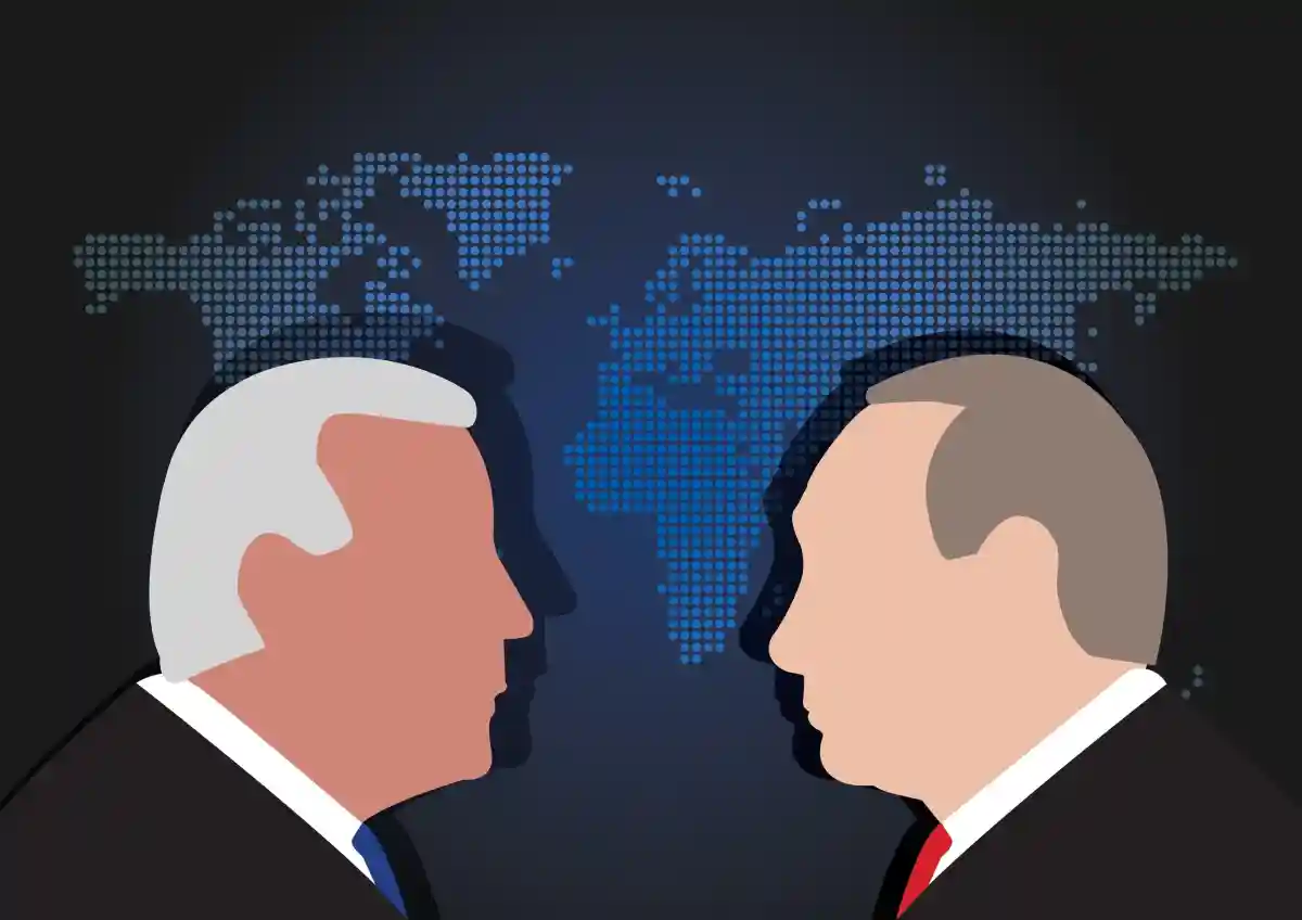 Байден и Путин на переговорах, иллюстрация Фото: charnsitr/shutterstock.com
