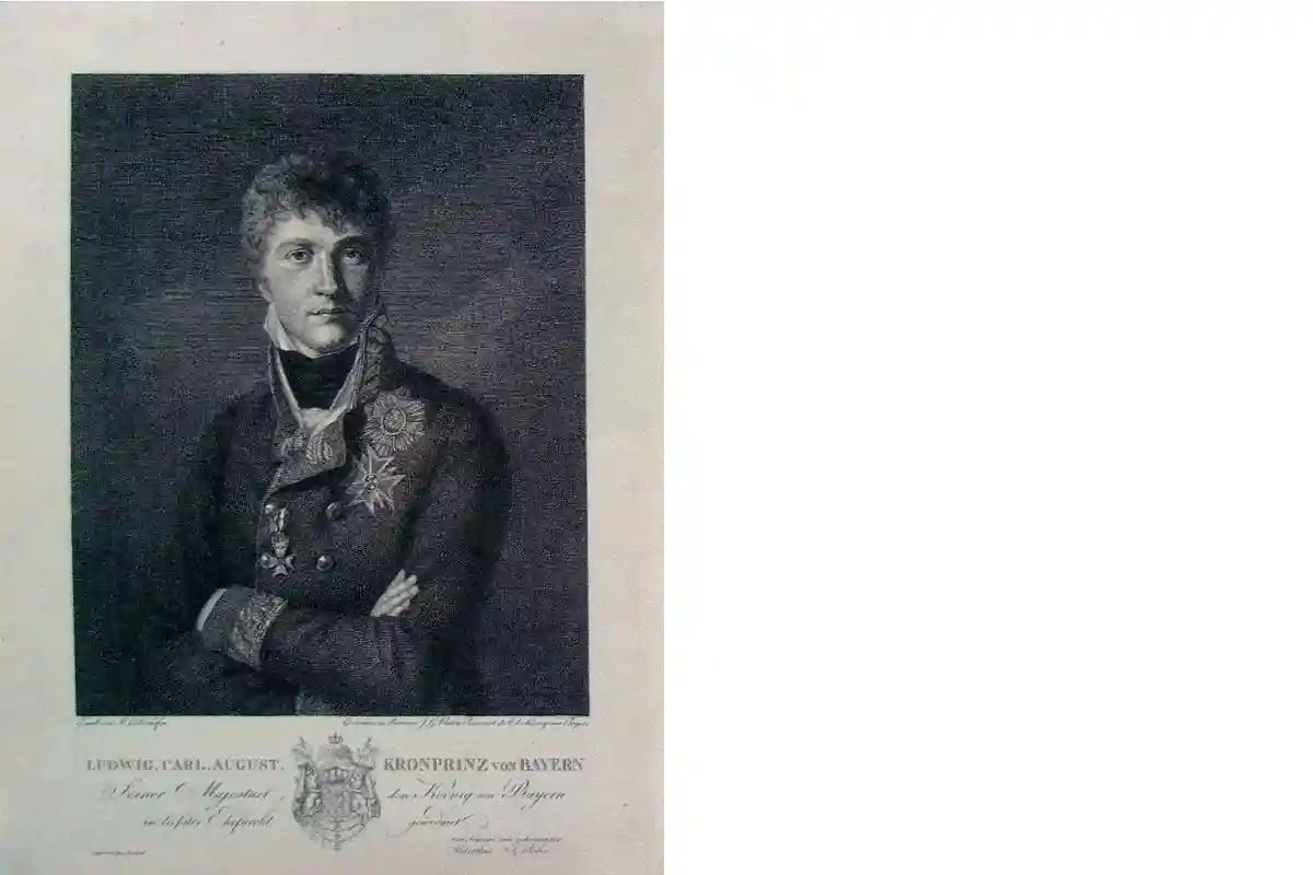 Иоганн Георг Рабер по мотивам Морица Келлерховена, Людвиг Карл Август, наследный принц Баварии.
