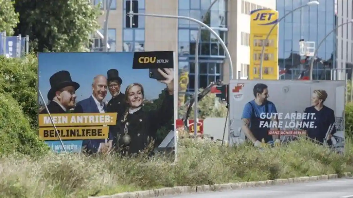 предвыборные плакаты в Берлине / Фото: Morgenpost/Berlin / twitter.com