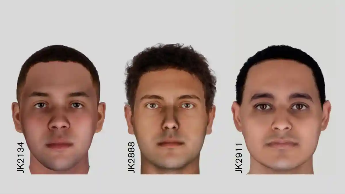 3D-модели лиц мужчин. Фото: Parabon NanoLabs