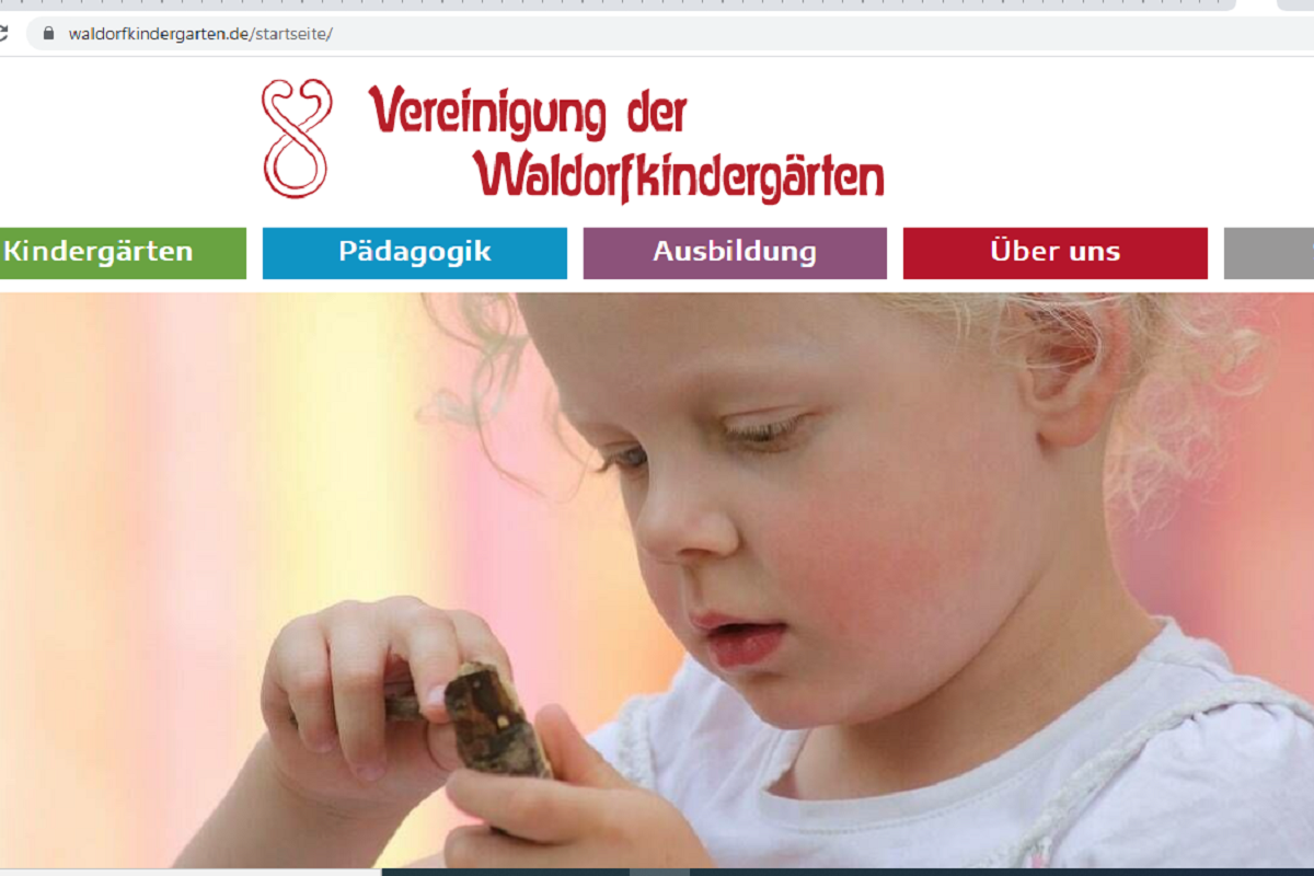 Детский сад по вальдорской системе. Скриншот: Waldorkindergaden.de