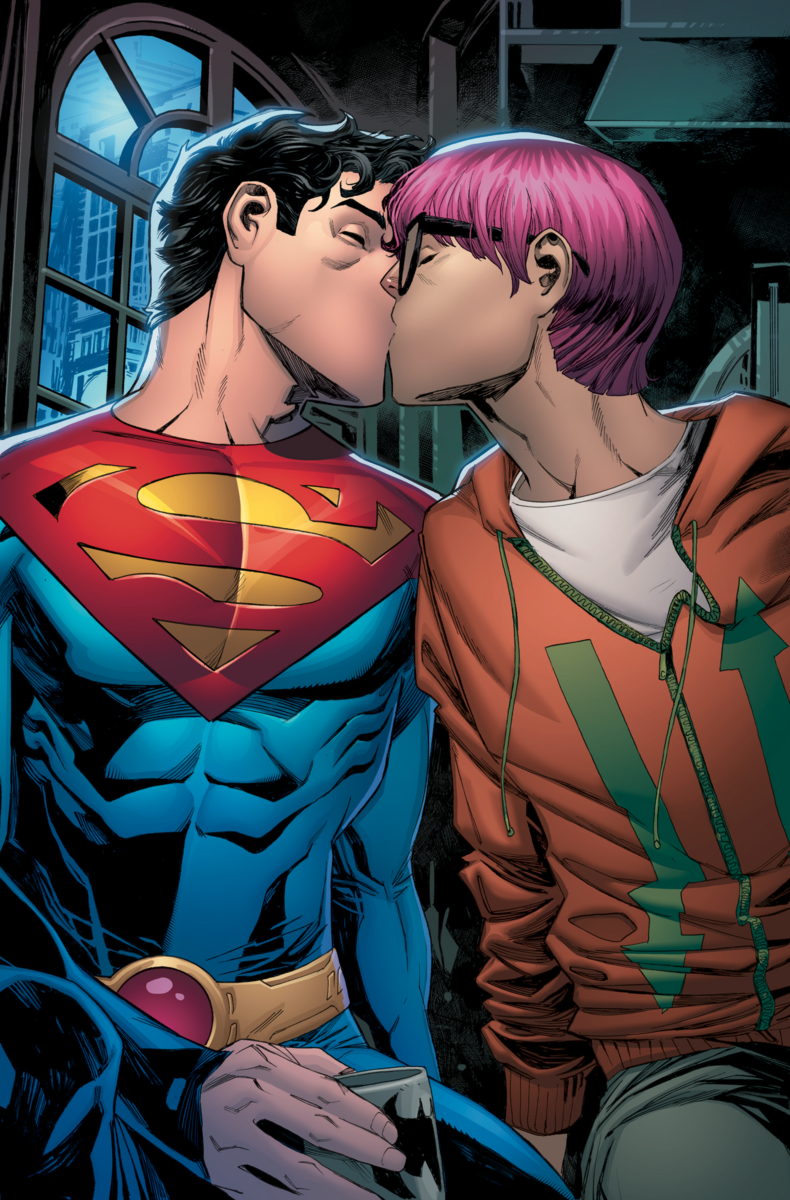 Поцелуй супермена и Джея Накамура. Фото: : DC Publicity/dccomics.com