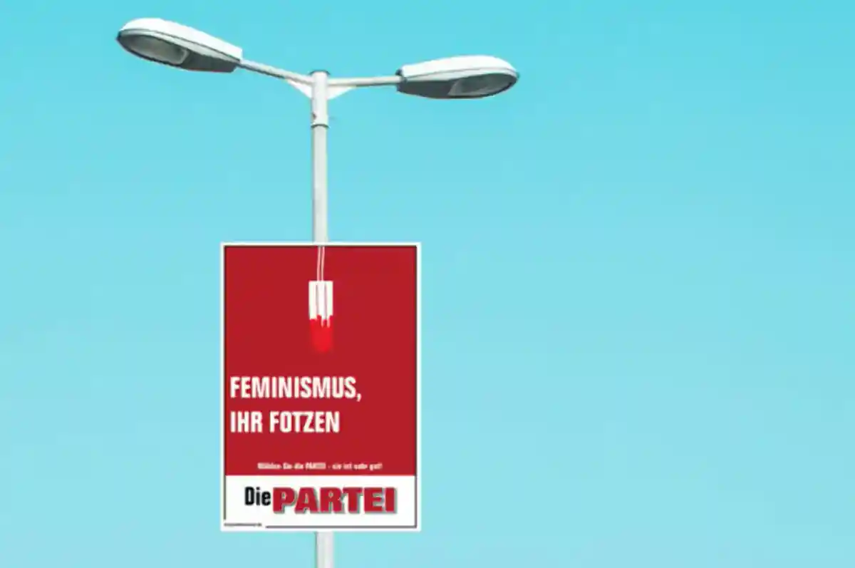 Плакат «Feminismus, ihr Fotzen» Фото: reddit.com