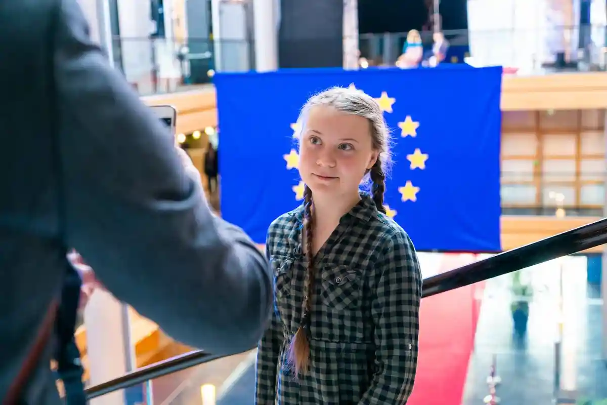 Грета Тунберг в Европейском парламенте