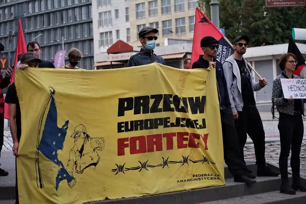 A demonstration against the situation at the border between Belarus and Poland