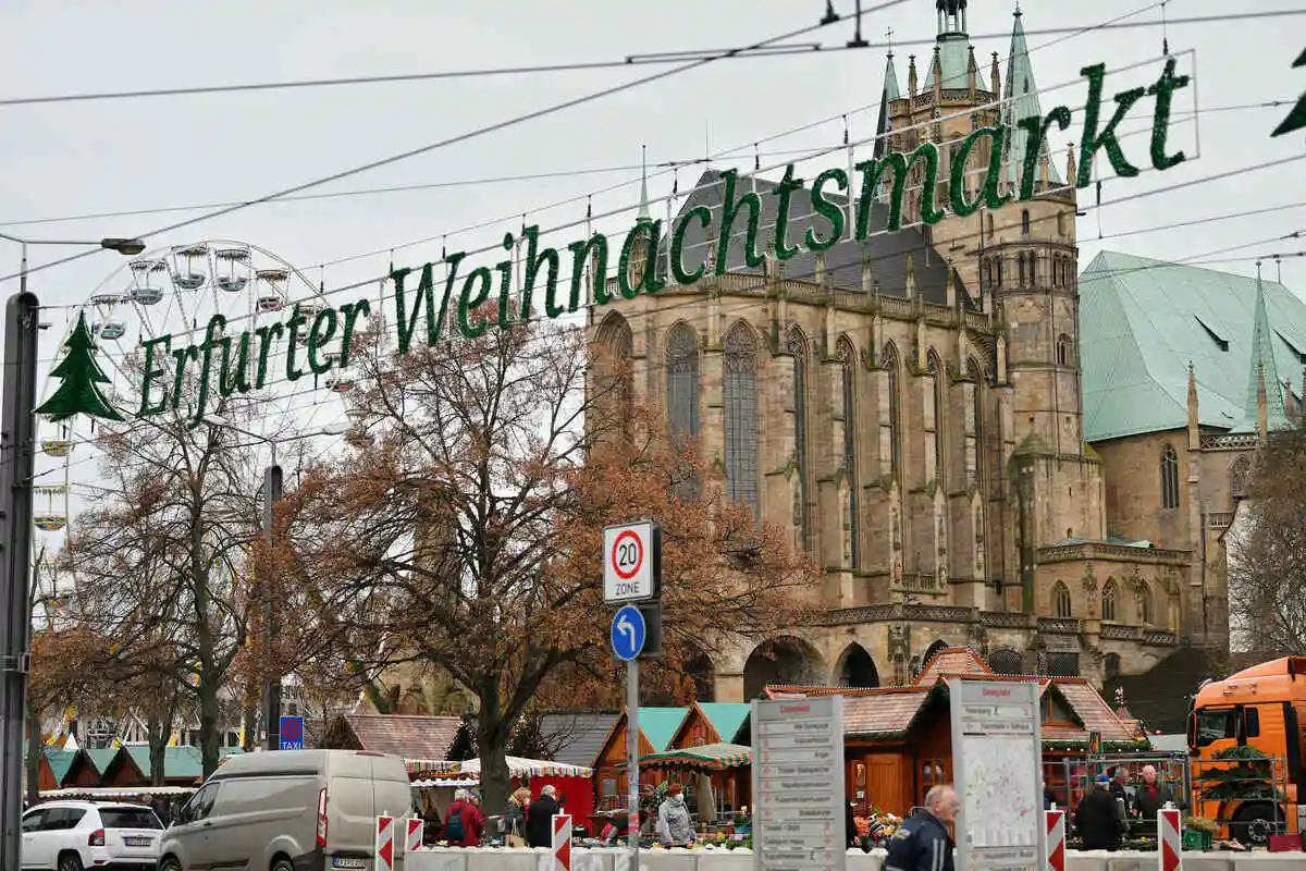Откроют рождественскую ярмарку в Эрфурте. Фото: TAG24 NEWS Erfurt / twitter.com