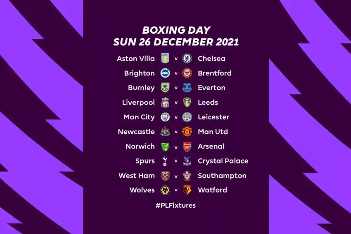 Расписание матчей на "Boxing Day", однако некоторые игры были отменены. Фото: Premierleague.com