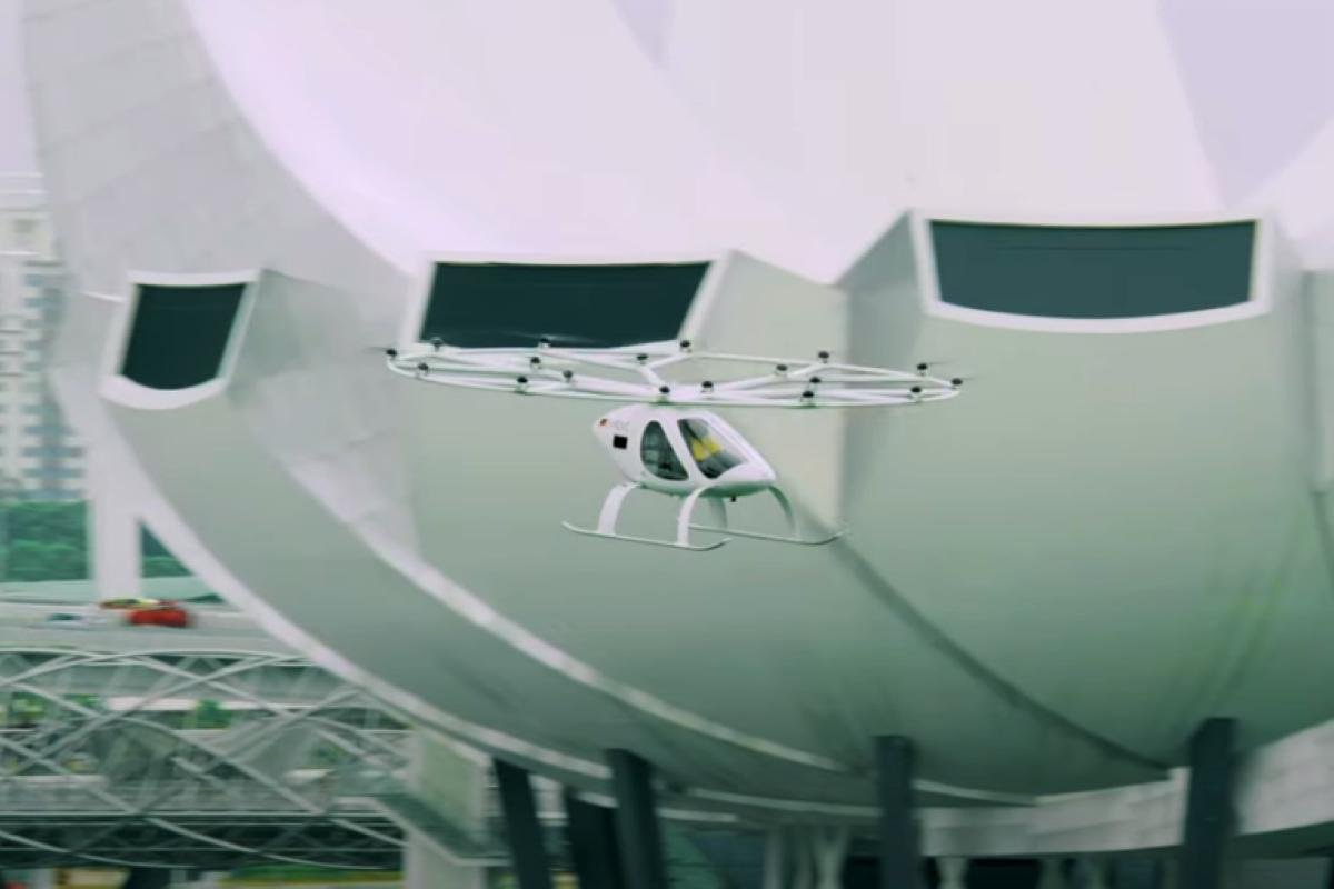 Аэротакси. Фото: скрин с видео компании Volocopter в YouTube