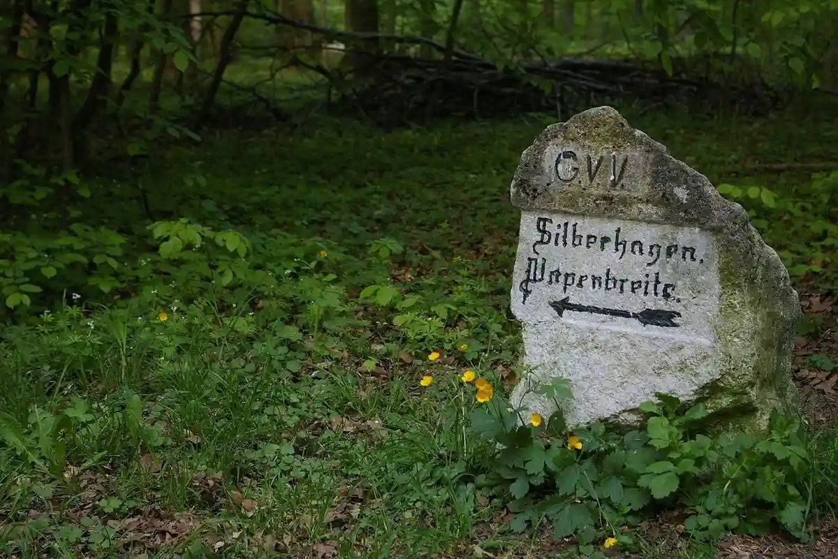 Оригинальный указатель для туристов в Геттингенском лесу. Фото: Lux 2016 / wikimedia.org