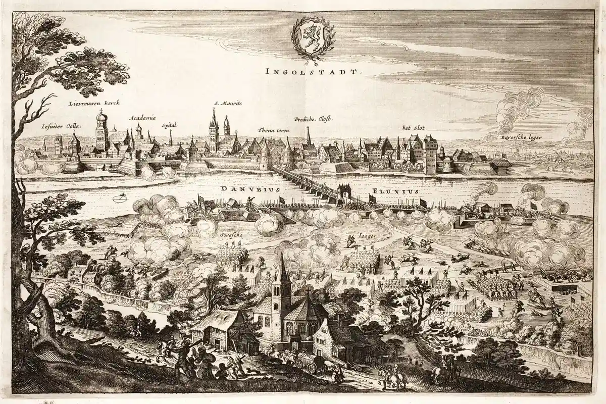 Осада города Ингольштадт в 1632 году. Фото: Matthäus Merian / wikipedia.org