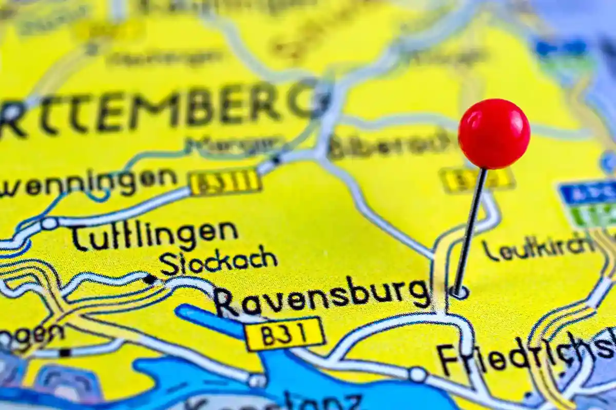 Равенсбург на карте. Фото: shutterstock.com