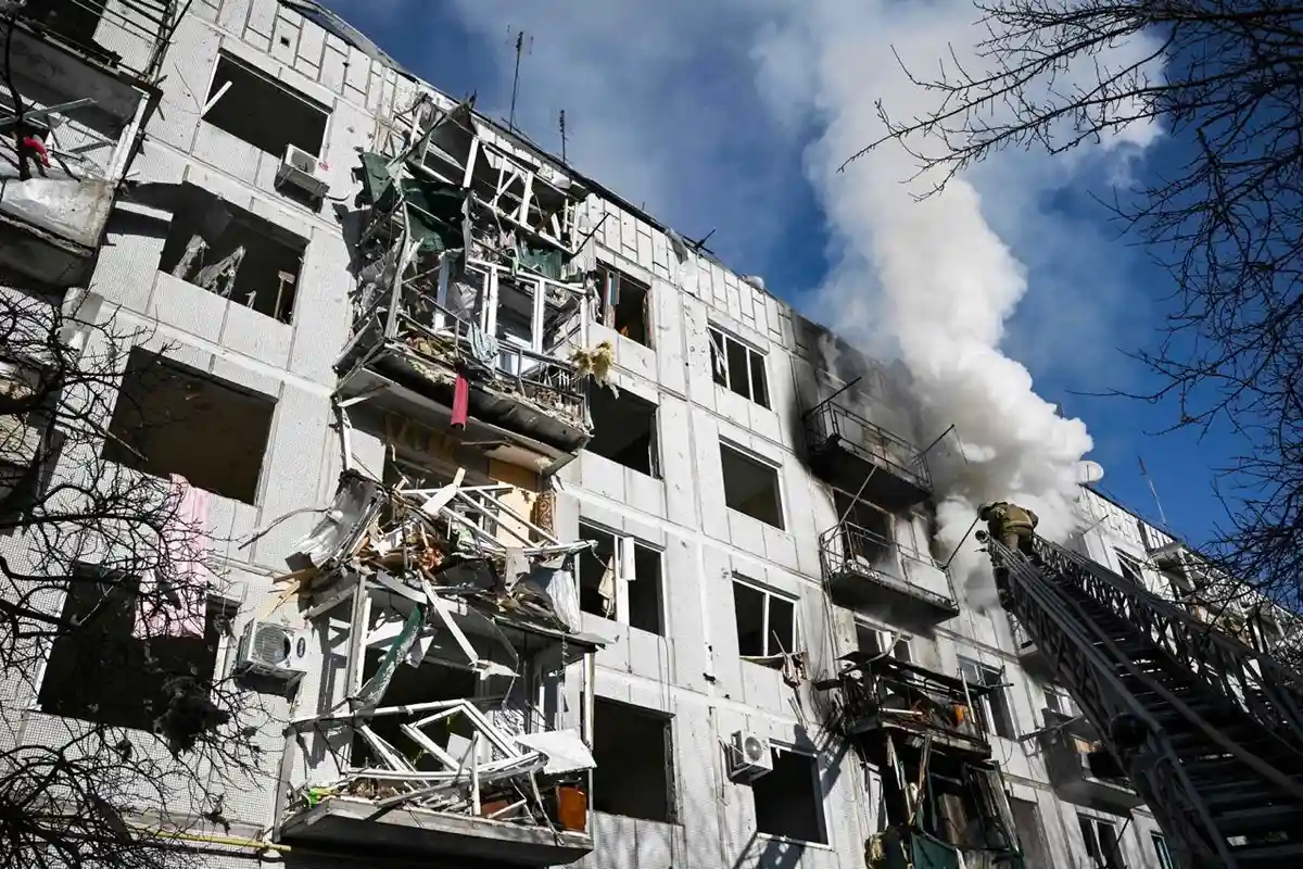 Разбомбленный дом под Харьковом