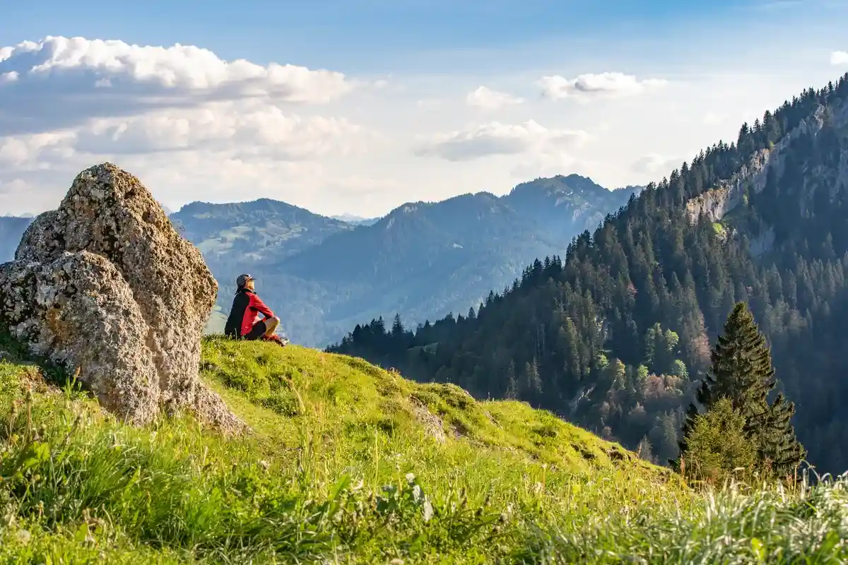Вид на Альгауские Альпы недалеко от Оберстдорфа (Бавария) Фото: Umomos / Shutterstock.com