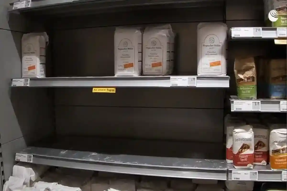 Дефицит продуктов в Германии: опустевшие полки в супермаркетах Штутгарта