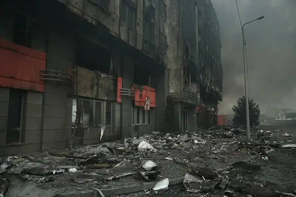 Украина. 4 марта 2022. Последствия ракетного удара по Киеву. Фото: shutterstock.com
