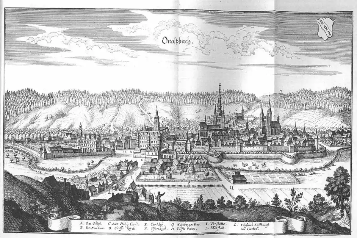 Ансбах в 17 веке. Фото: Martin Zeiler / wikimedia.org