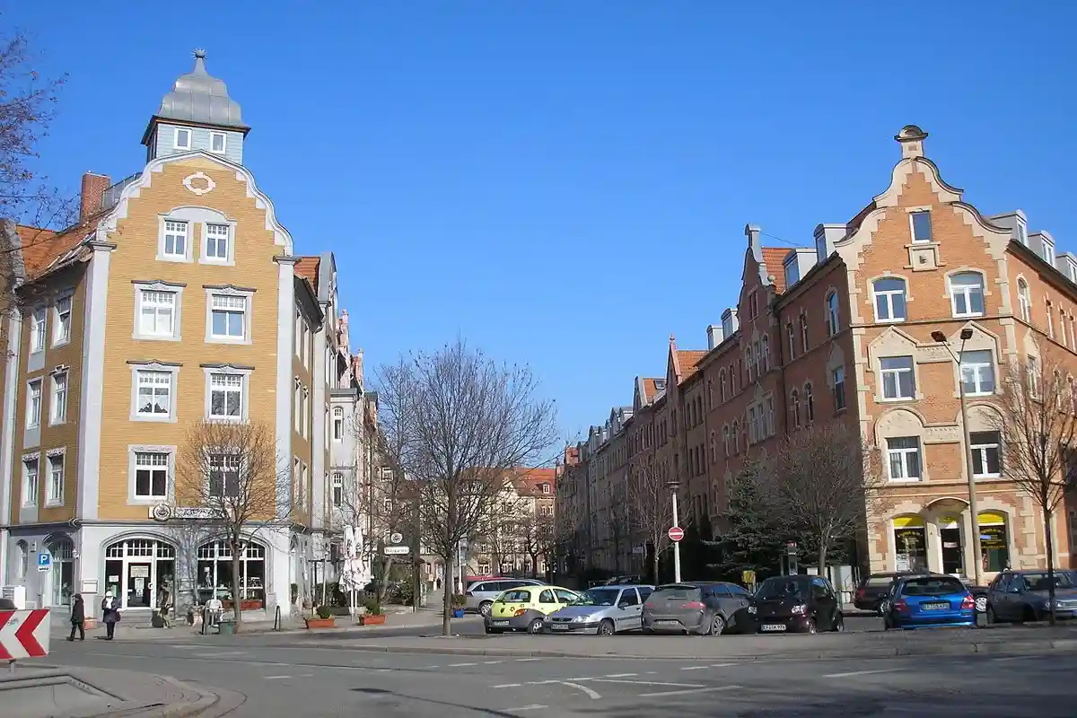 Современные улицы города Эрфурт. Фото: Michael Sander / wikimedia.org