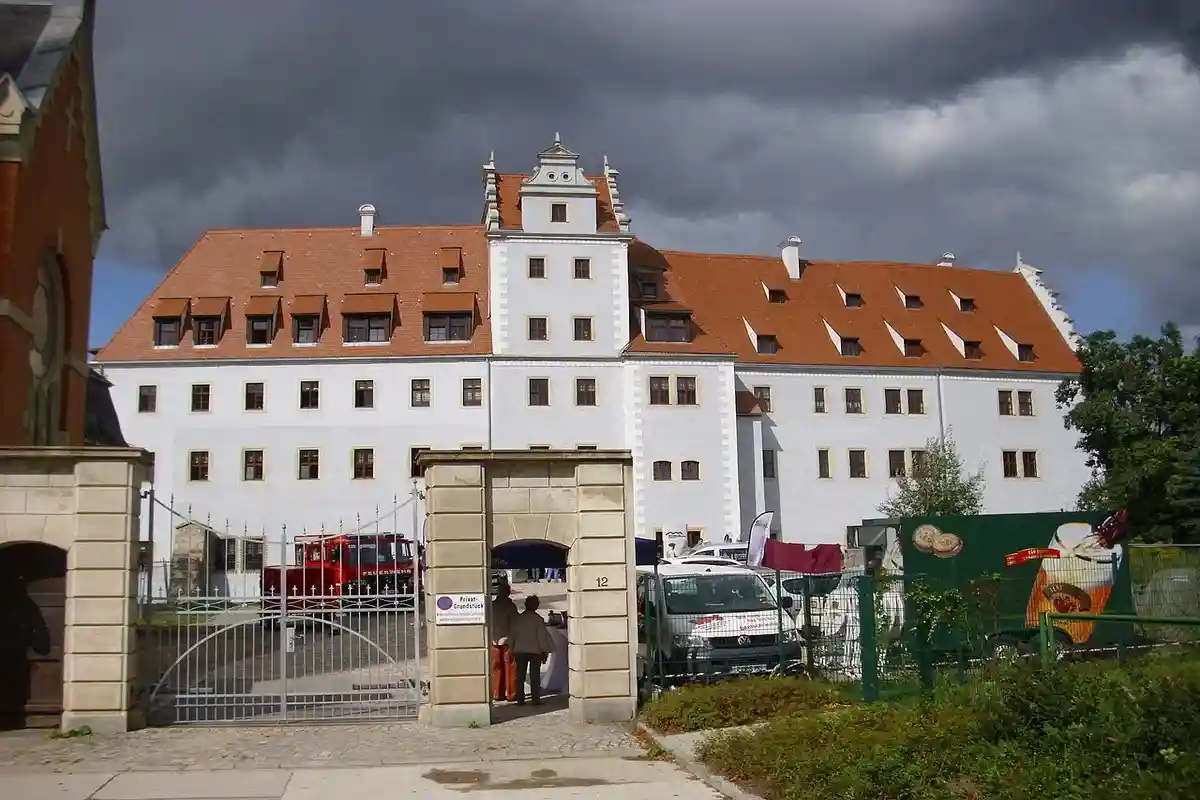 Вход на территорию замка Остерштайн в городе Цвиккау. Фото: Aarp65 / wikimedia.org