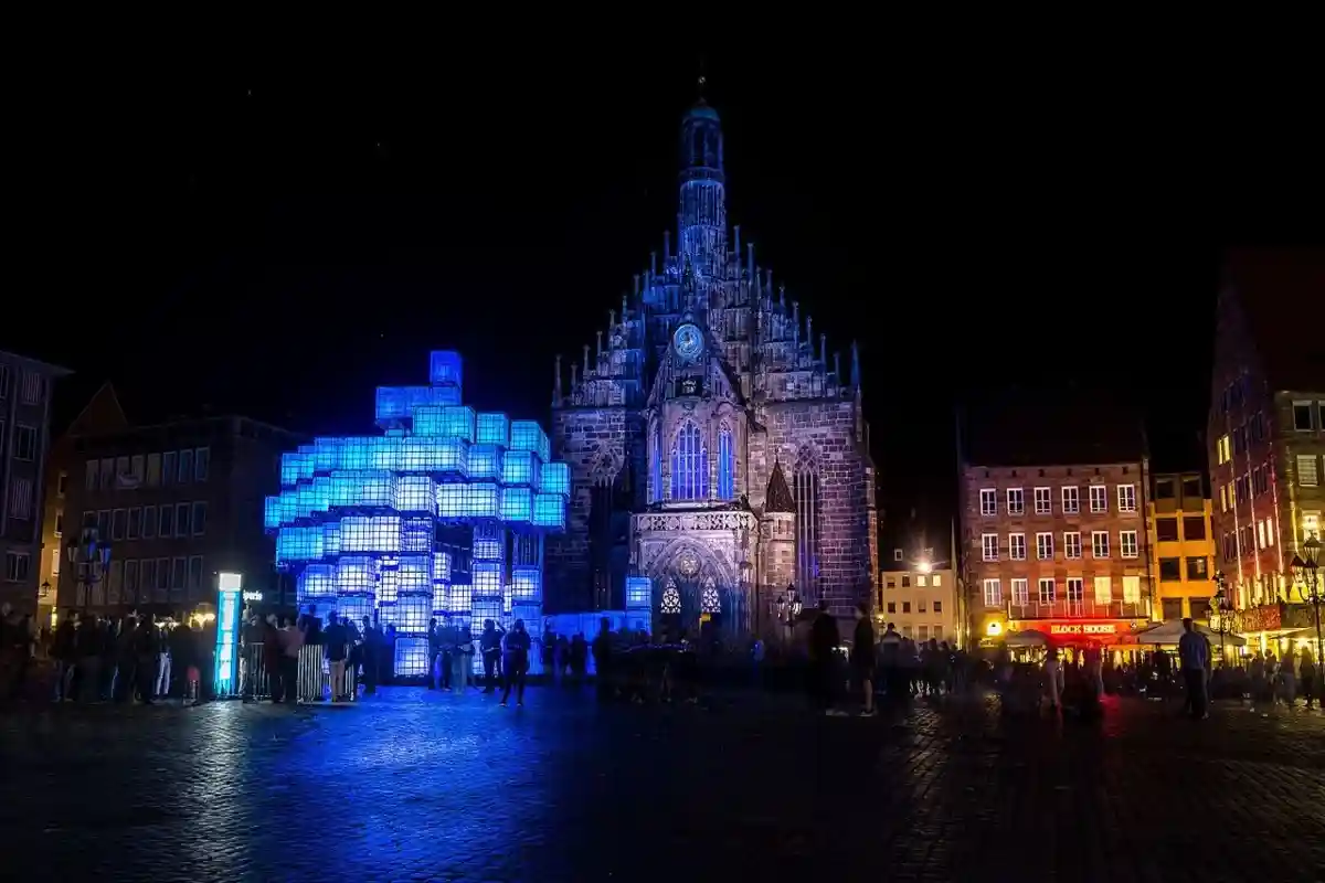Голубая ночь в Нюрнберге в 2016 году. Фото: Jan Hager / wikimedia.org