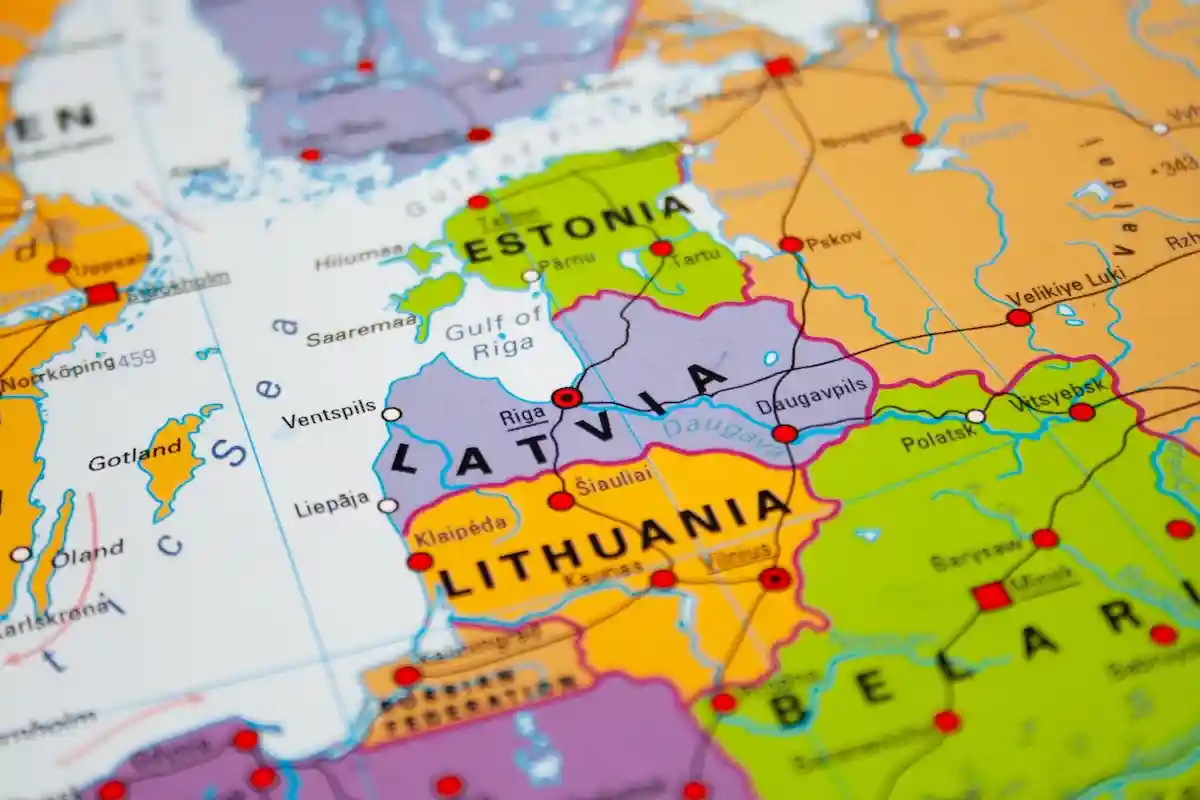 Вектор карта Европа и Прибалтика