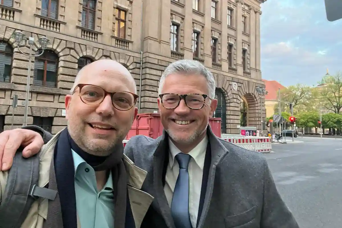 Посол Украины в Берлине Андрей Мельник (справа). Фото: Till Steffen / Twitter.