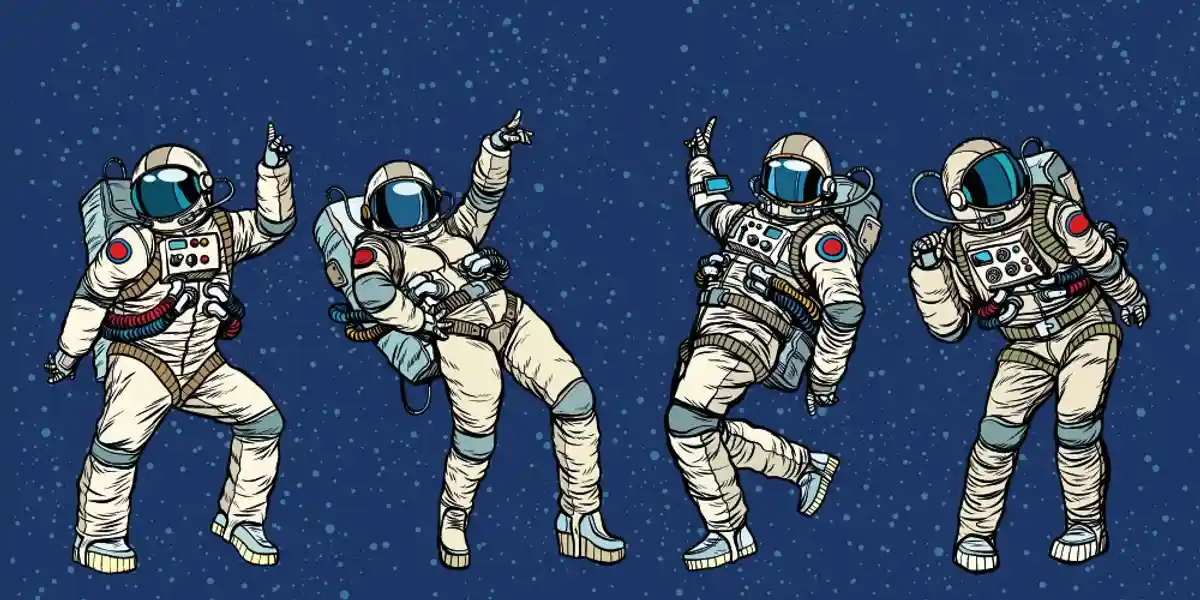 Астронавт снимает ролики для Tik-Tok в космосе