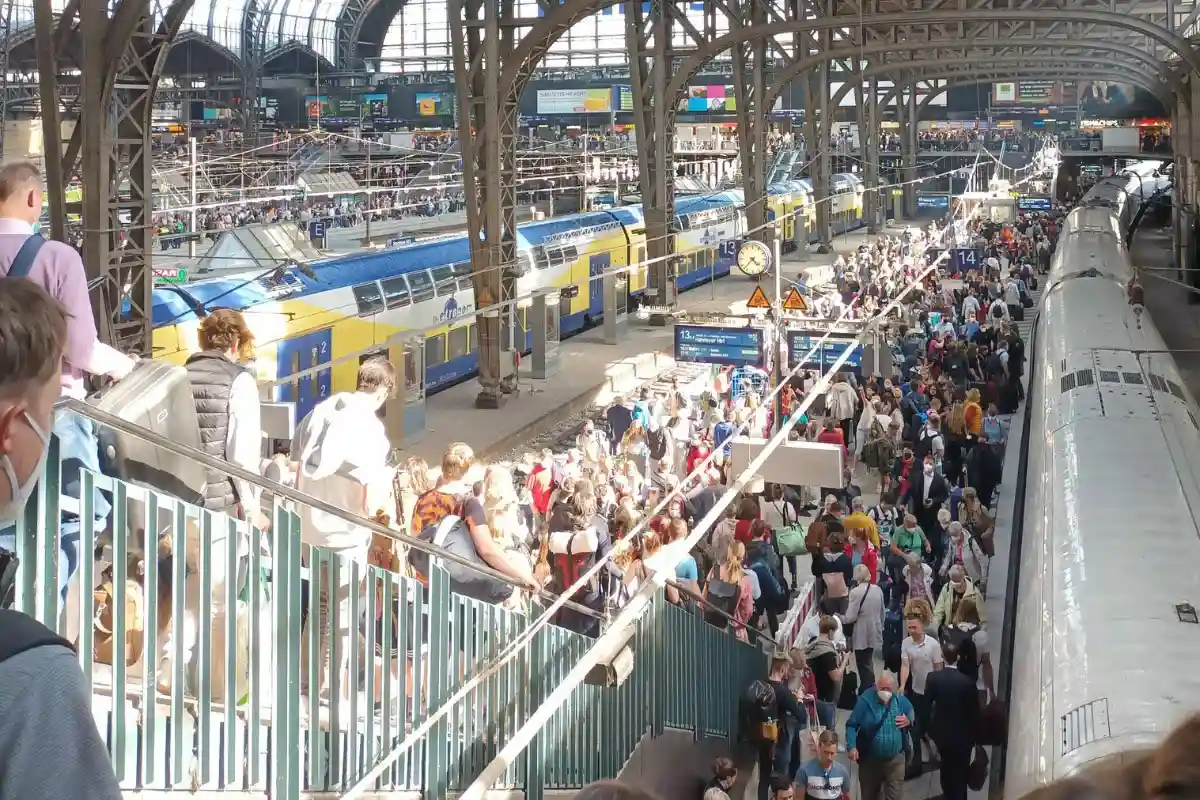 Это хаос: смотрите как переполнены поезда из-за билета за 9 евро