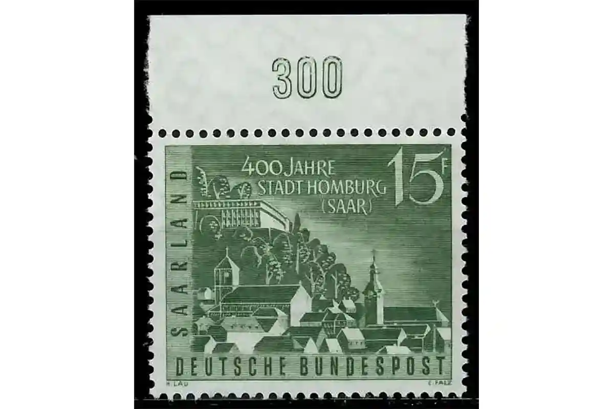 На марке, выпущенной в Загребе, изображен исторический центр Гомбурга (примерно1958 г.) Фото: shutterstock.com