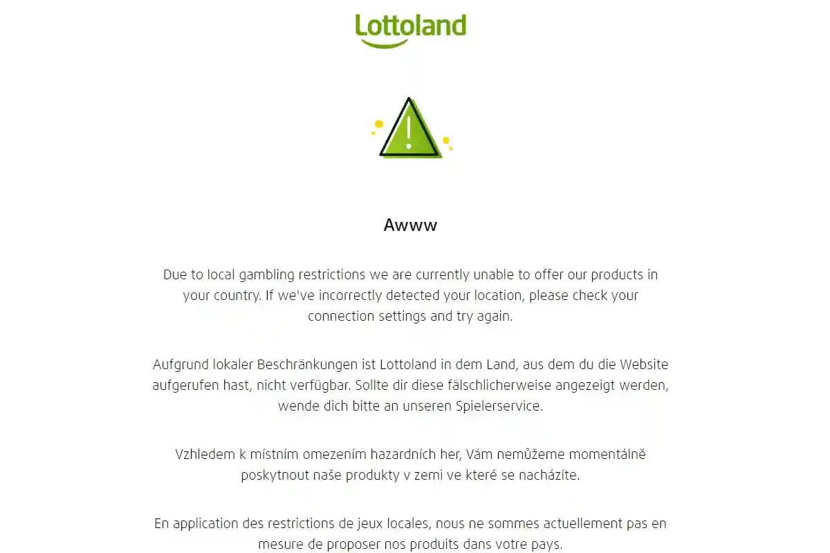 Lottoland Group ("Lottoland", "Lottohelden") считает незаконными планы GGL потребовать от интернет-провайдеров блокировать предложения Lottoland. Скриншот: Lottoland.com