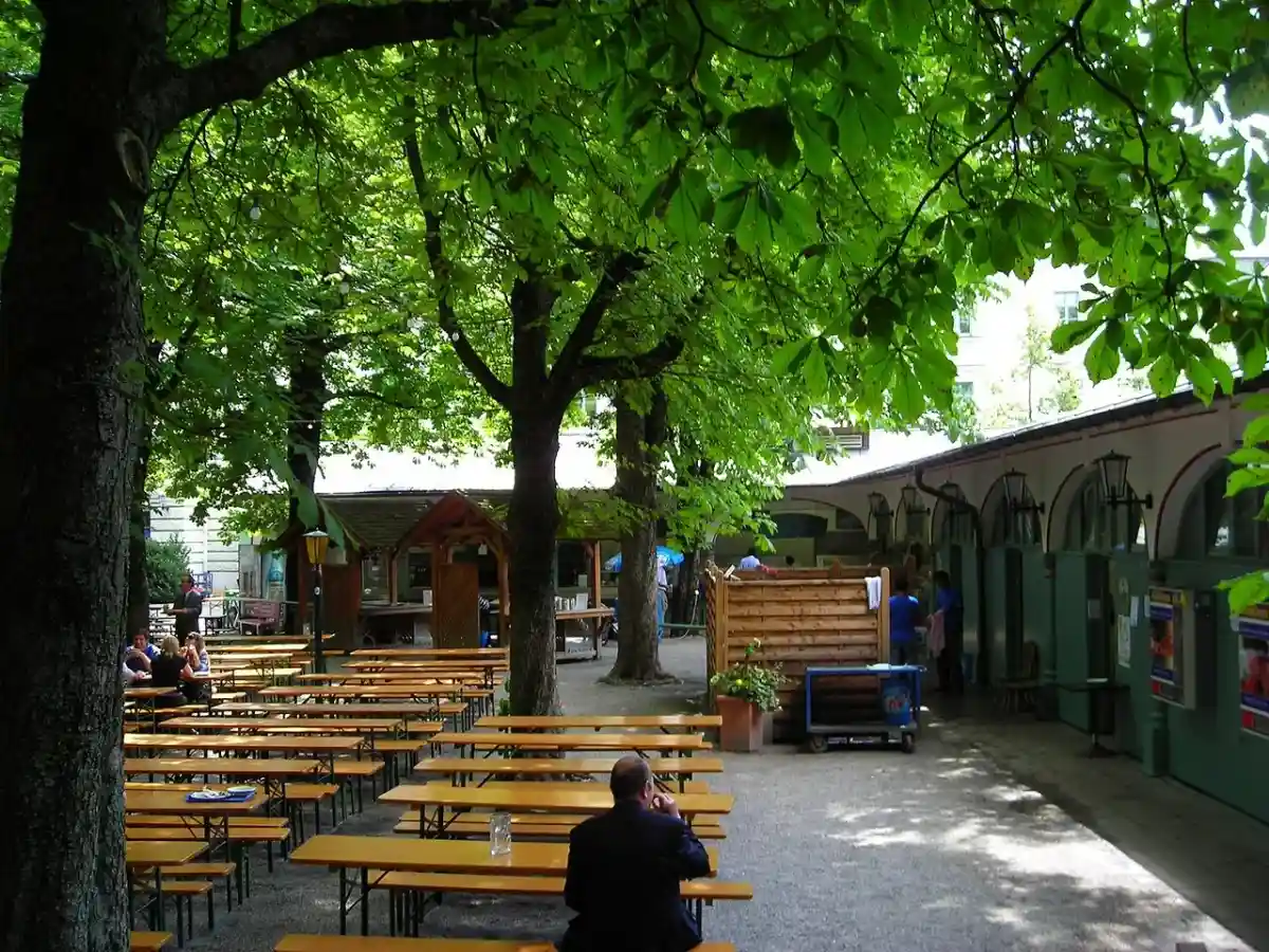 На велосипеде в Мюнхене: пивной сад известной пивной «Хофбройкеллер». Фото: User:Mattes / wikimedia.org