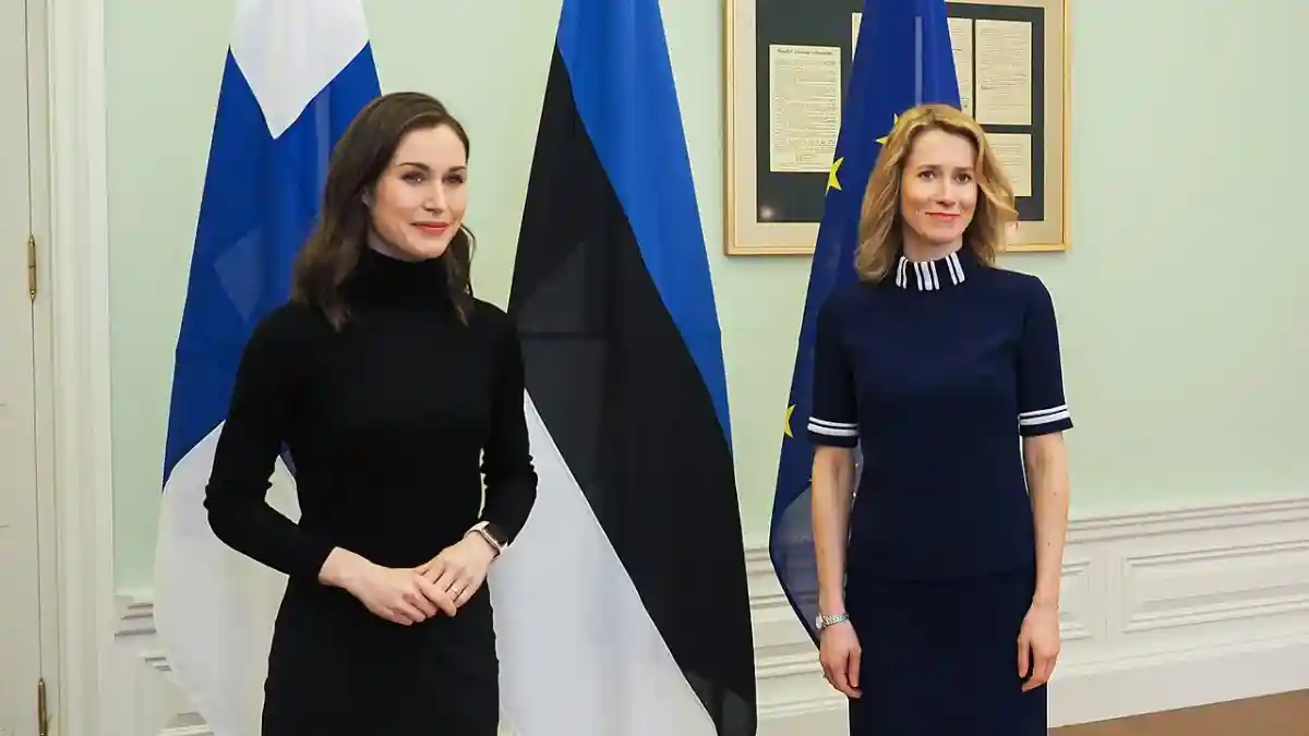 Санна Марин на встрече с премьер-министром Эстонии Кая Каллас в Таллине. Фото: FinnishGovernment / wikimedia.org