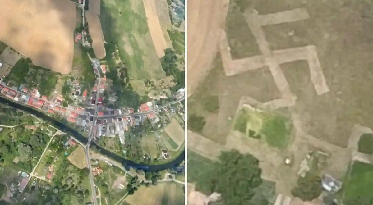 В немецком поле выкосили свастику в 360 квадратных метров. Фото: JulianRoepcke/twitter.com