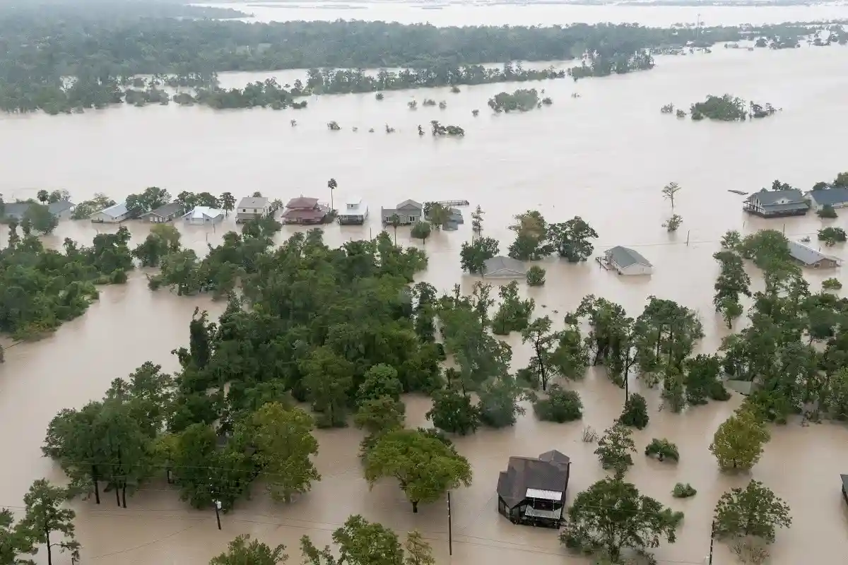 Вид на затопленный Хьюстон после урагана Харви, 2017 год. Фото: AMFPhotography / Shutterstock.com